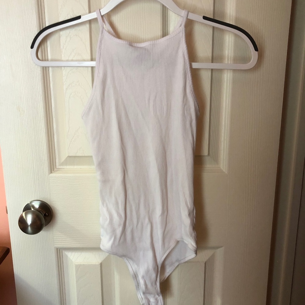 White ribbed bodysuit